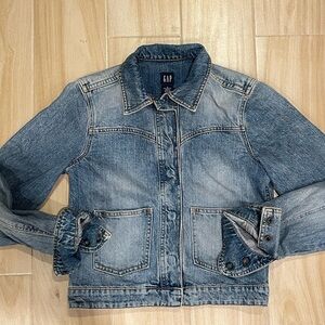GAP Vintage Blue Denim Crop Jacket